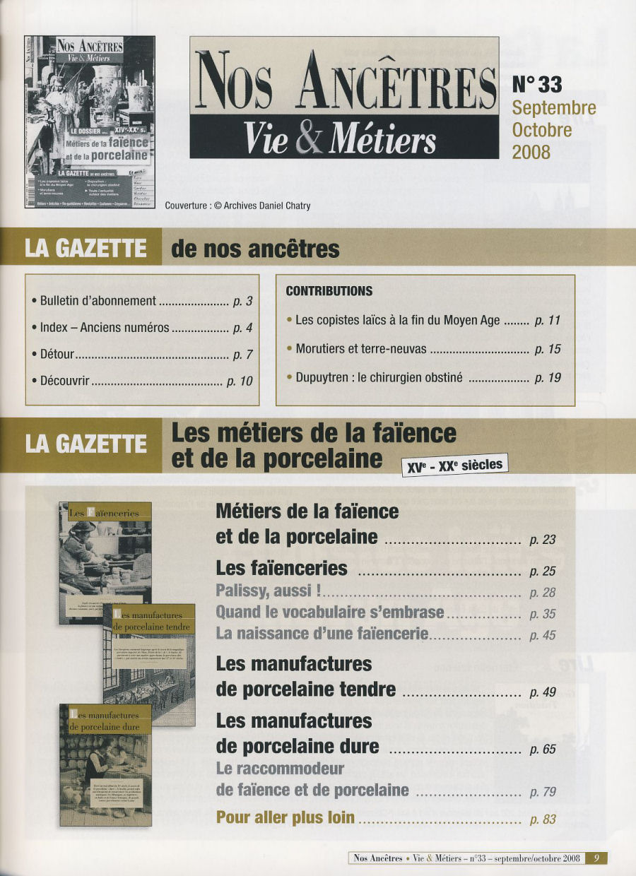 Mtiers de la Faence et de la Porcelaine