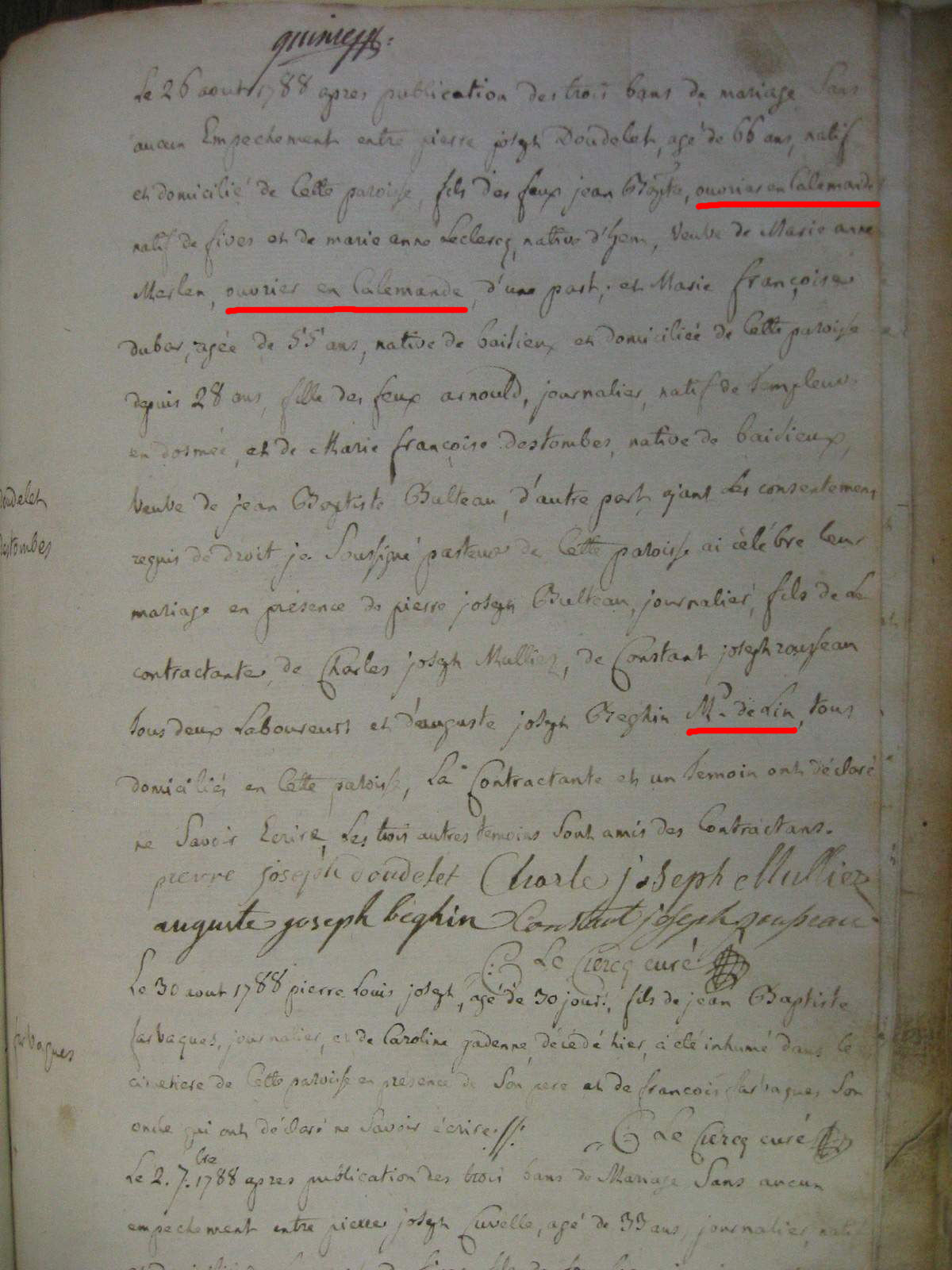 Ouvrier en Calemande