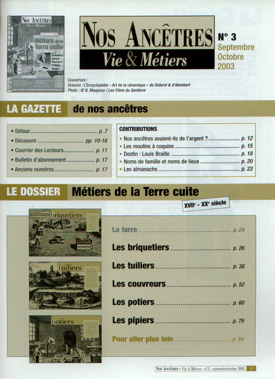 Mtiers de la Terre cuite