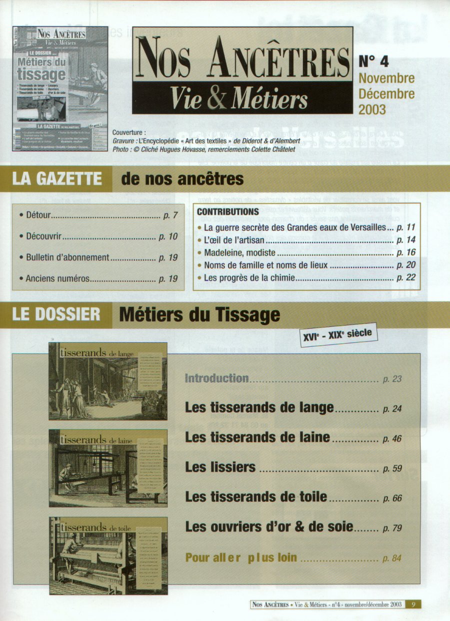 Mtiers du Tissage