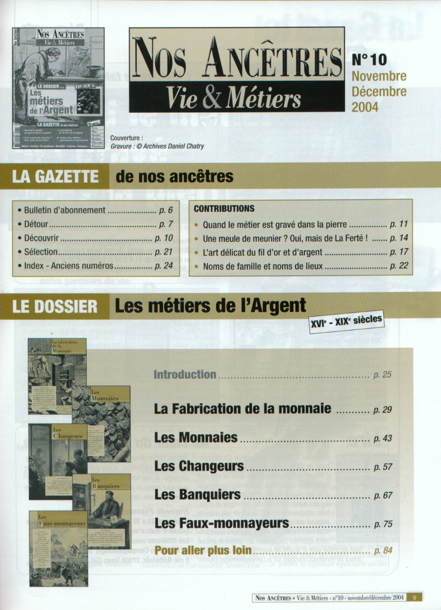 Les Mtiers de l'Argent