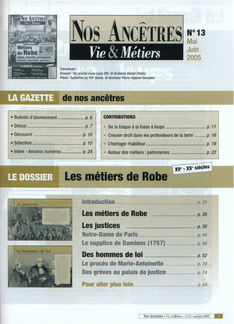 Mtiers de Robe