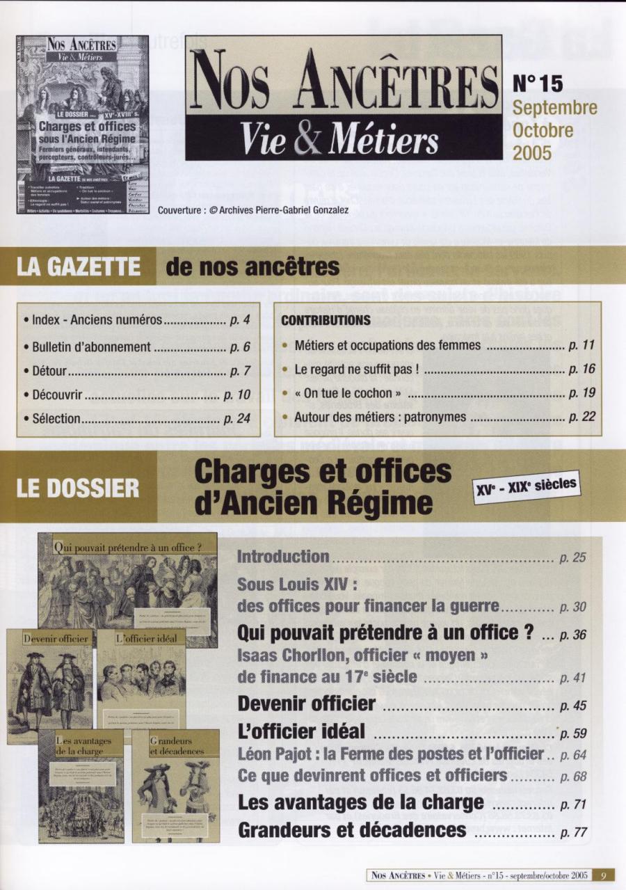 Charges et Offices sous l'ancien Rgime