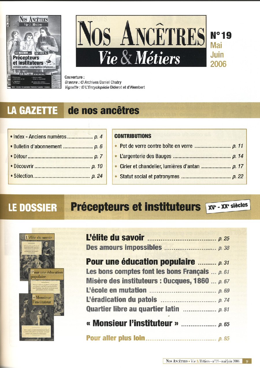 Prcepteurs et Instituteurs