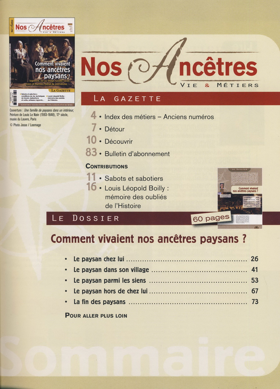 Comment vivaients nos Anctres ?